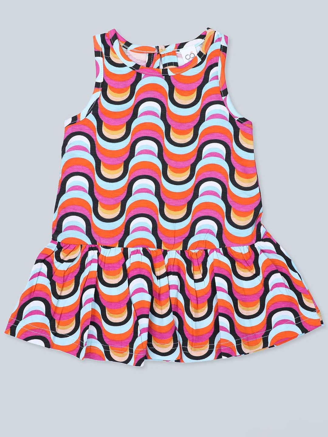 Baby Co Organics Girls Abstract Printed Sleeveless A-Line Dress-picture-48