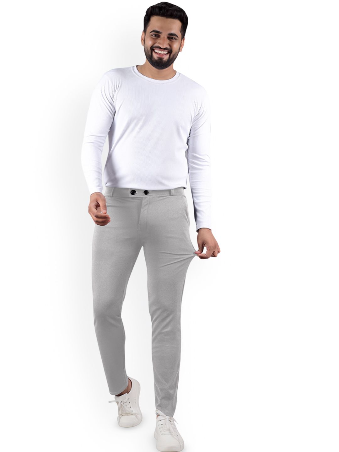 Septem Men Regular Fit Mid Rise Trousers-image-45