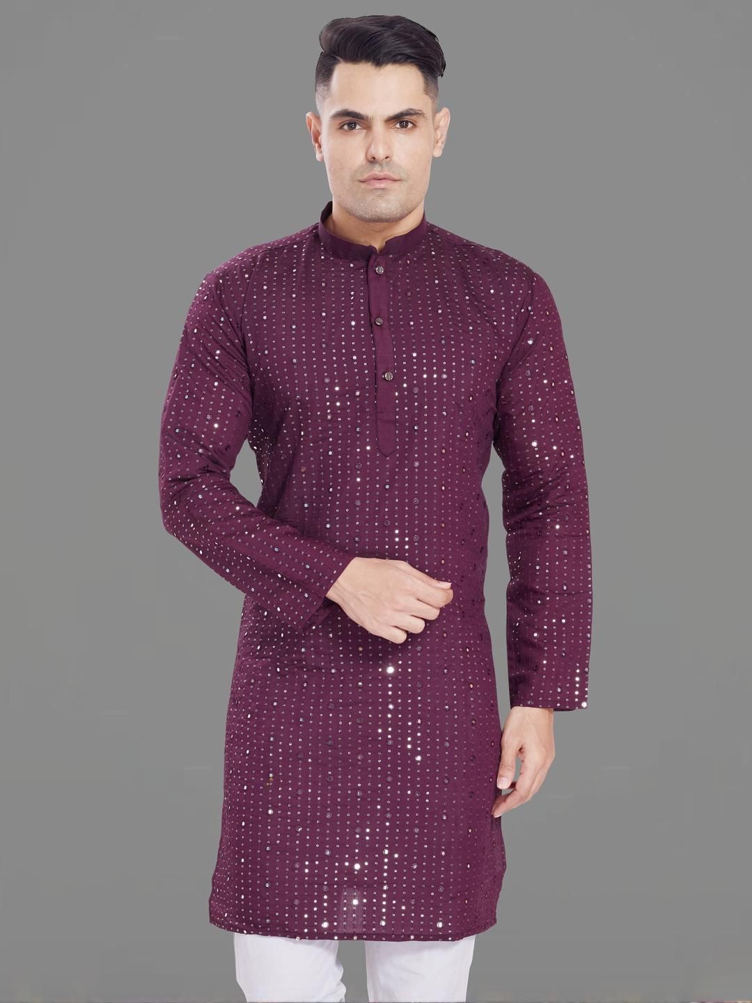 PulseIQ Men Embroidered Chikankari Kurta-picture-33
