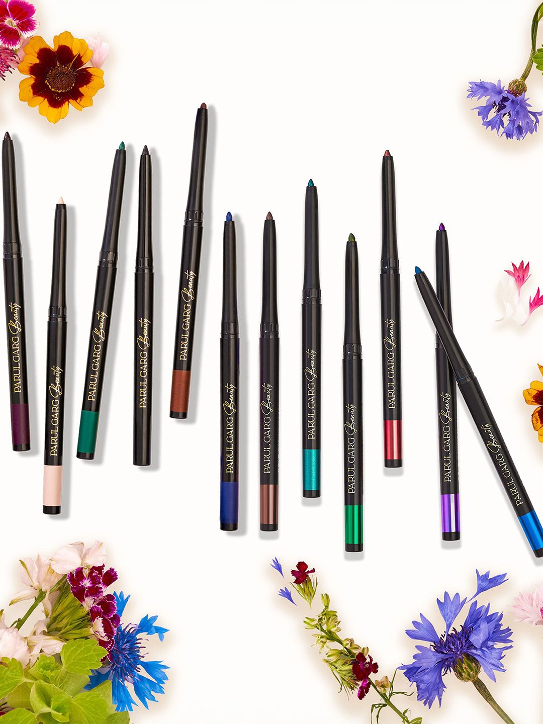 Parul Garg Set Of 4 Shimmer Kajal - Mayur- Blue - Morni Blue - Shaheen Olive - Kuhu-Green-picture-35