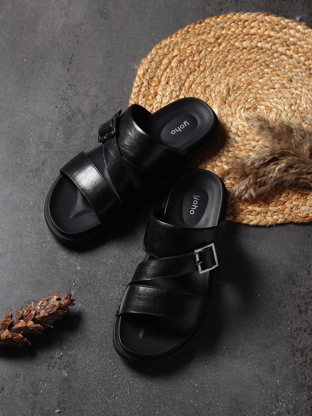 yoho Men Leather Comfort Sandals-image-37