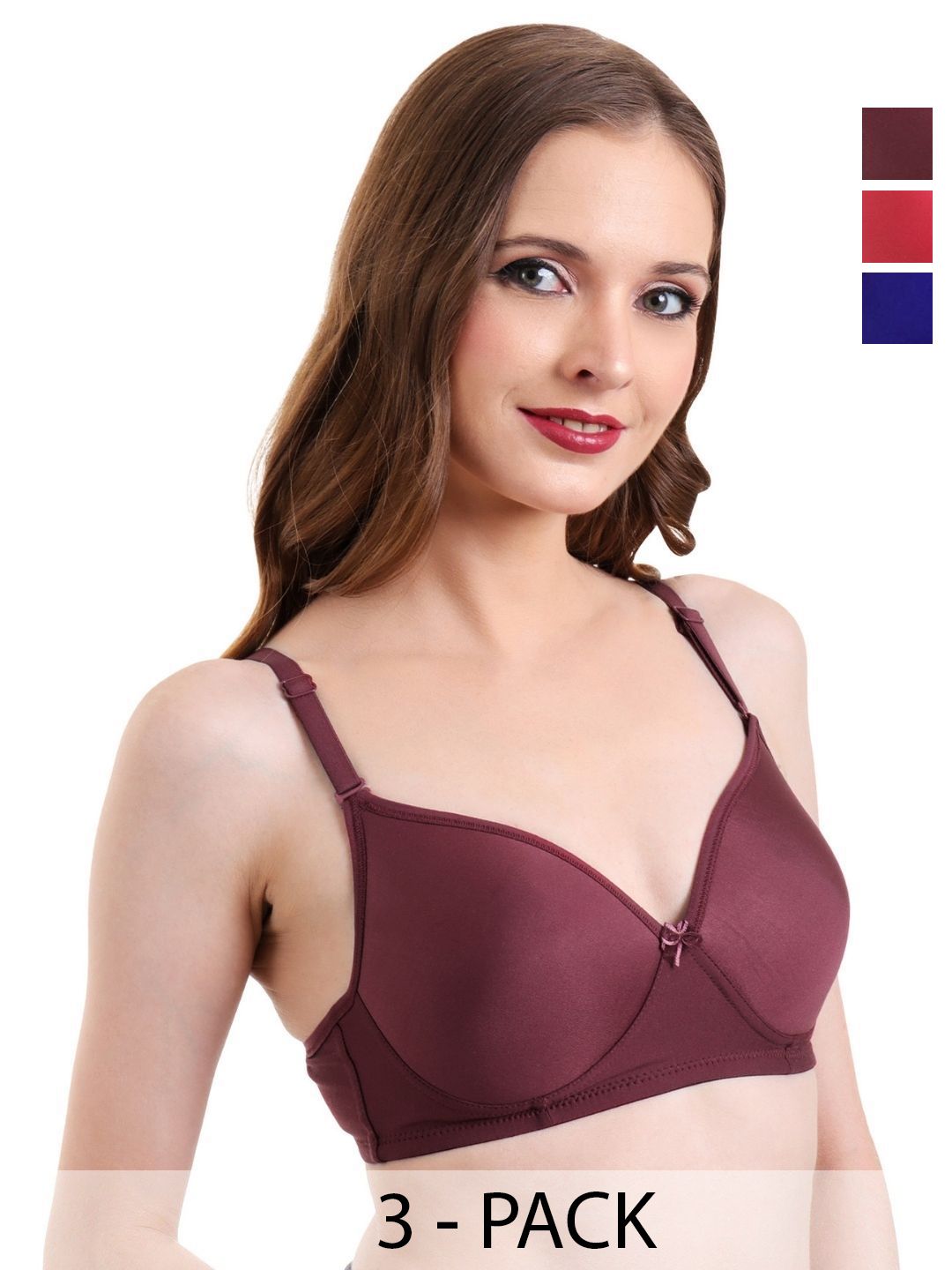 INGRID Women Pack Of 3 Medium Coverage Heavily Padded Bra-picture-33