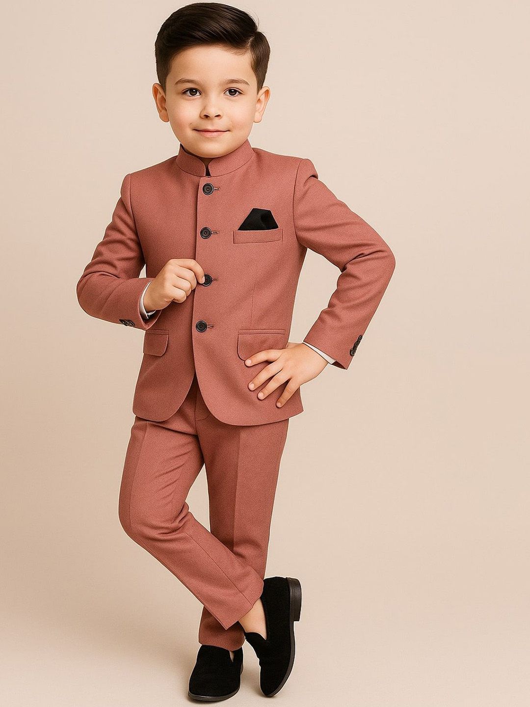 Seetoo Boys Jodhpuri Slim-Fit Bandhgala 2-Piece Suits