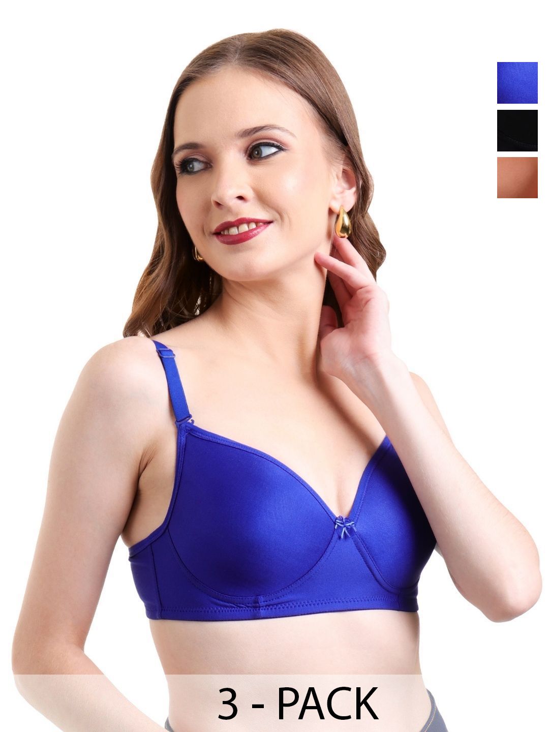 INGRID Women Pack of 2 Medium Coverage Heavily Padded Cotton Bra-picture-28