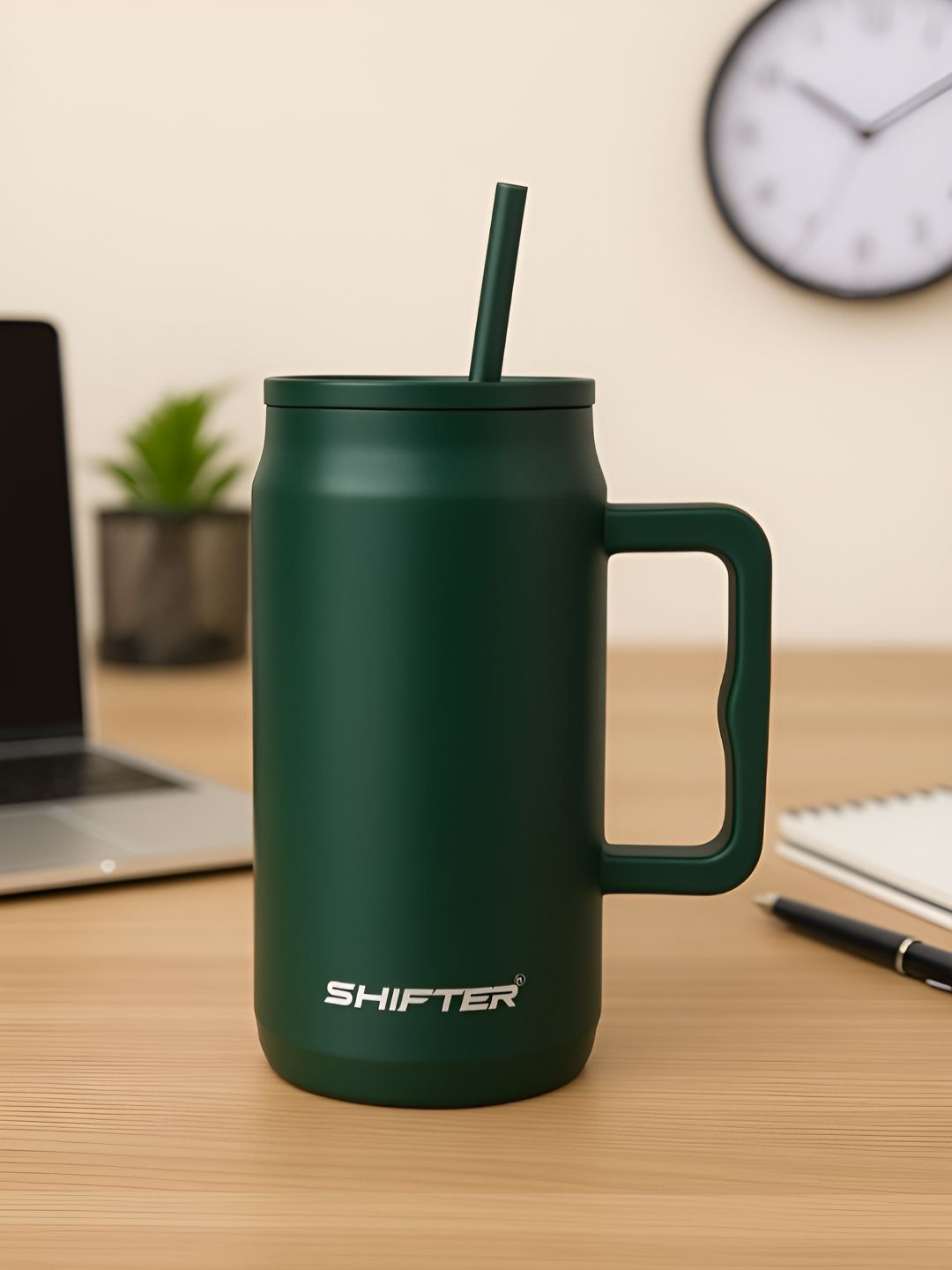 Shifter Green Mug Tumbler With Handle & Straw Lid-1.5 L-picture-13