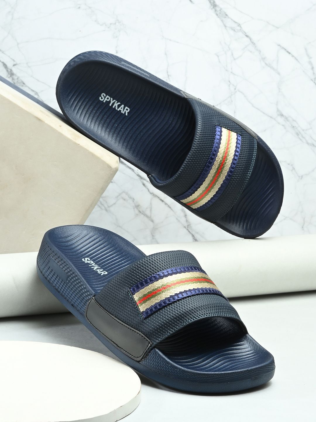 SPYKAR Men Self Design Sliders-picture-33