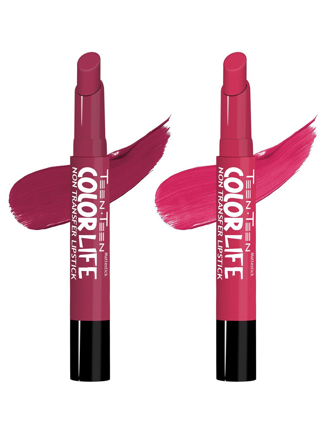 TEEN TEEN COSMETICS Set Of 2 Color Life Lip Crayon- 4 g Each- Ruby Red & Plumfull Cheer-picture-19