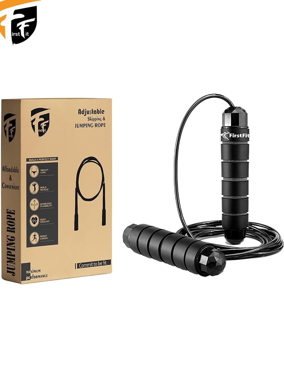 FirstFit Black Adjustable Skipping Rope-picture-35