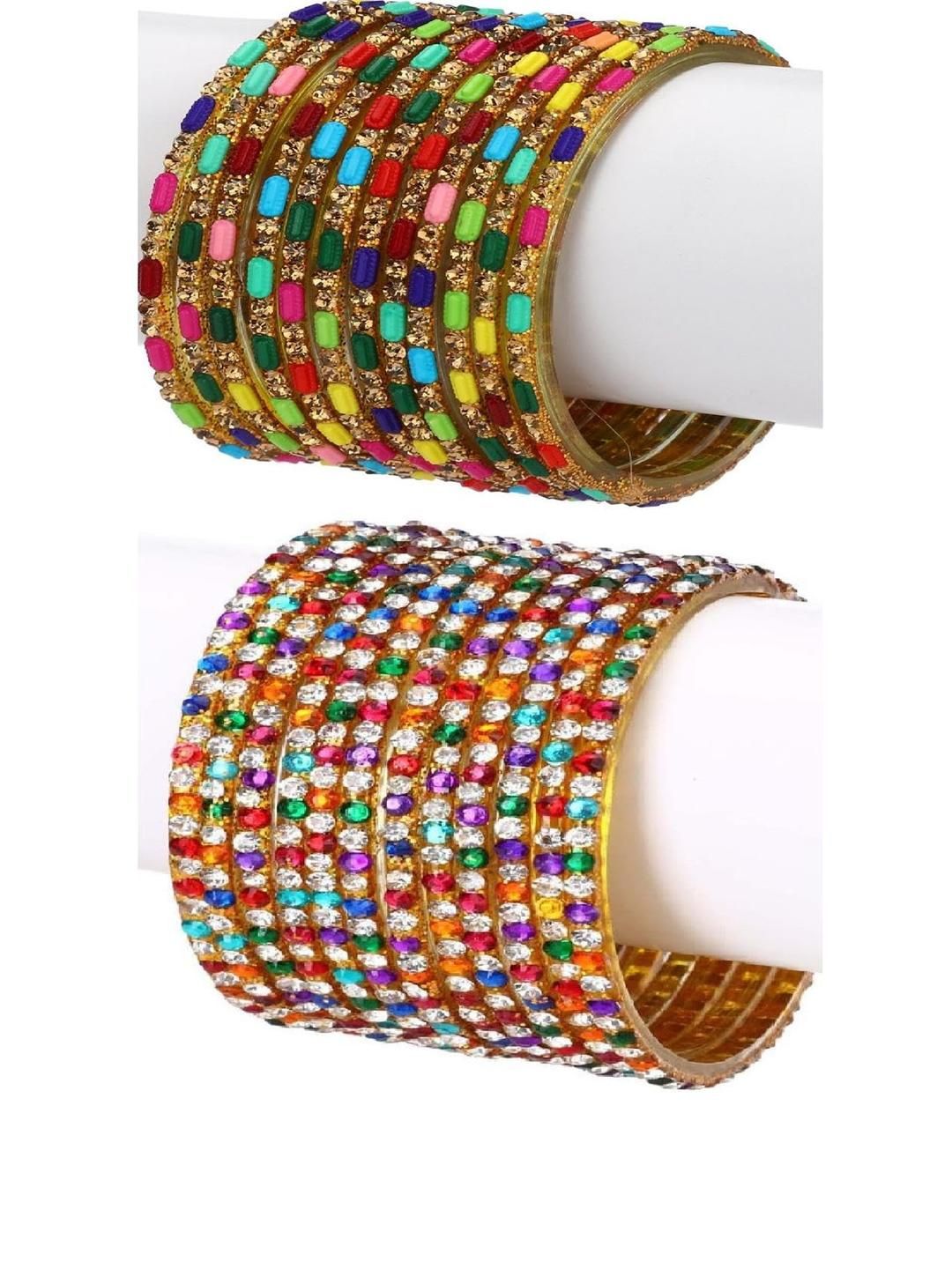 SOMIL Women Multi-Coloured Bangles Set-picture-20