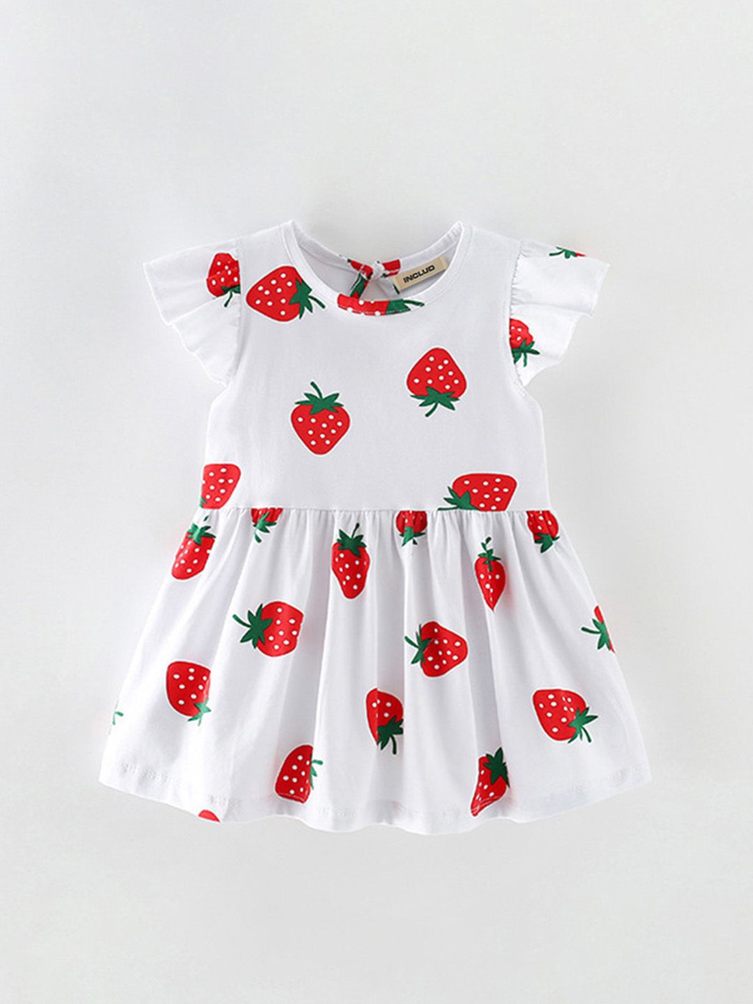 INCLUD Print Flutter Sleeve Fit & Flare Dress-picture-52