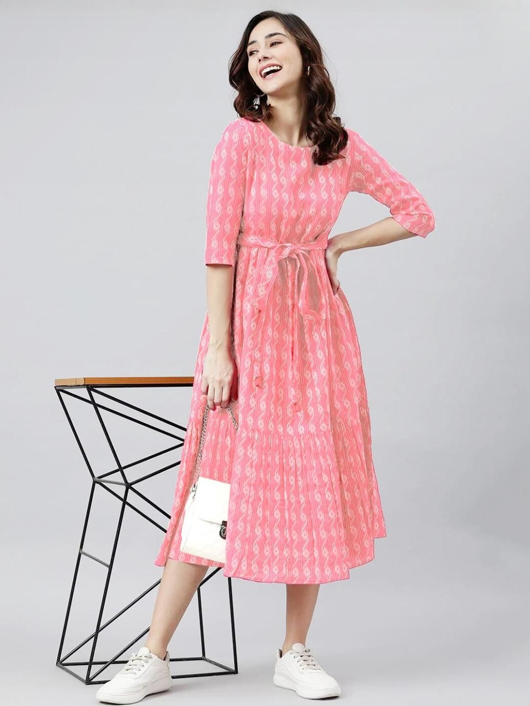 ASHISH PRINT Print A-Line Dress-picture-23