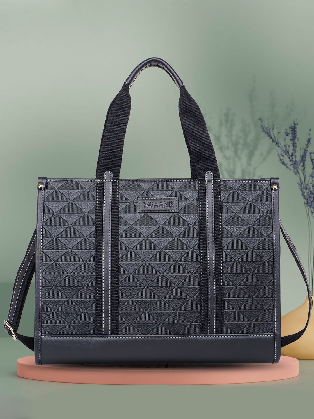 Womanix Women Textured Shopper Tote Bag-picture-20