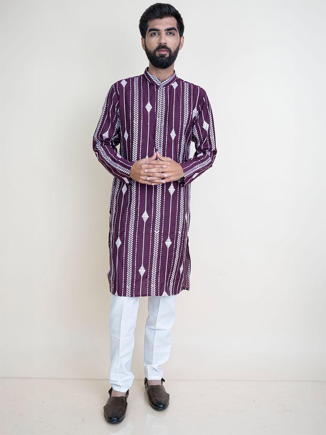 KUNDALI KAKSHAY Men Ethnic Motifs Printed Festive Straight Kurta-picture-26