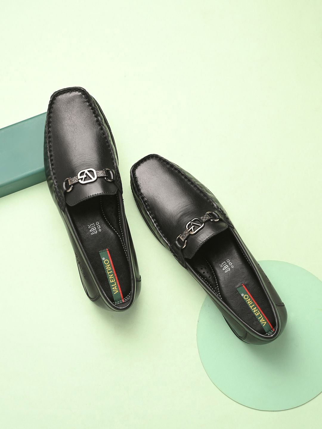 Valentino Men Leather Formal Loafers Shoes-picture-31