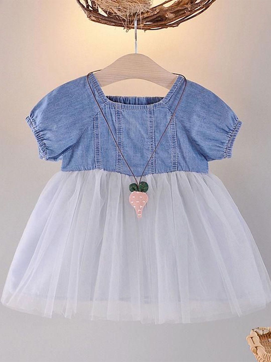 POP STREET KIDS Girls Colourblocked Gathered or Pleated Casual A-Line Dress-picture-42