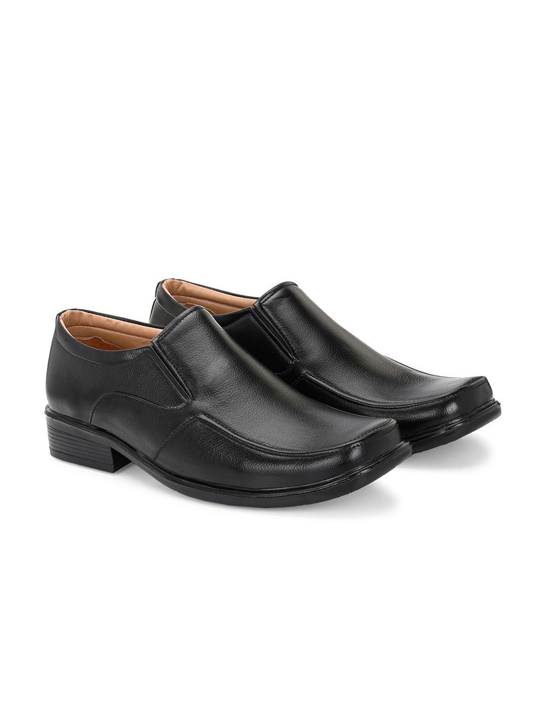 Azzaro Black Men Leather Formal Slip-On Shoes-picture-18