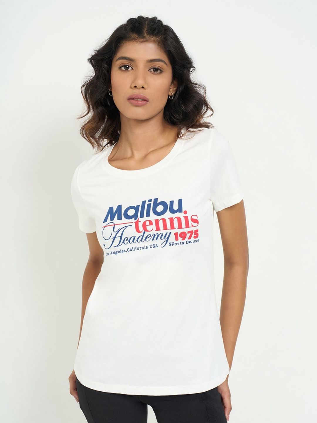 Ajile by Pantaloons Typography Printed Round Neck Regular Fit Cotton T-shirt-picture-29