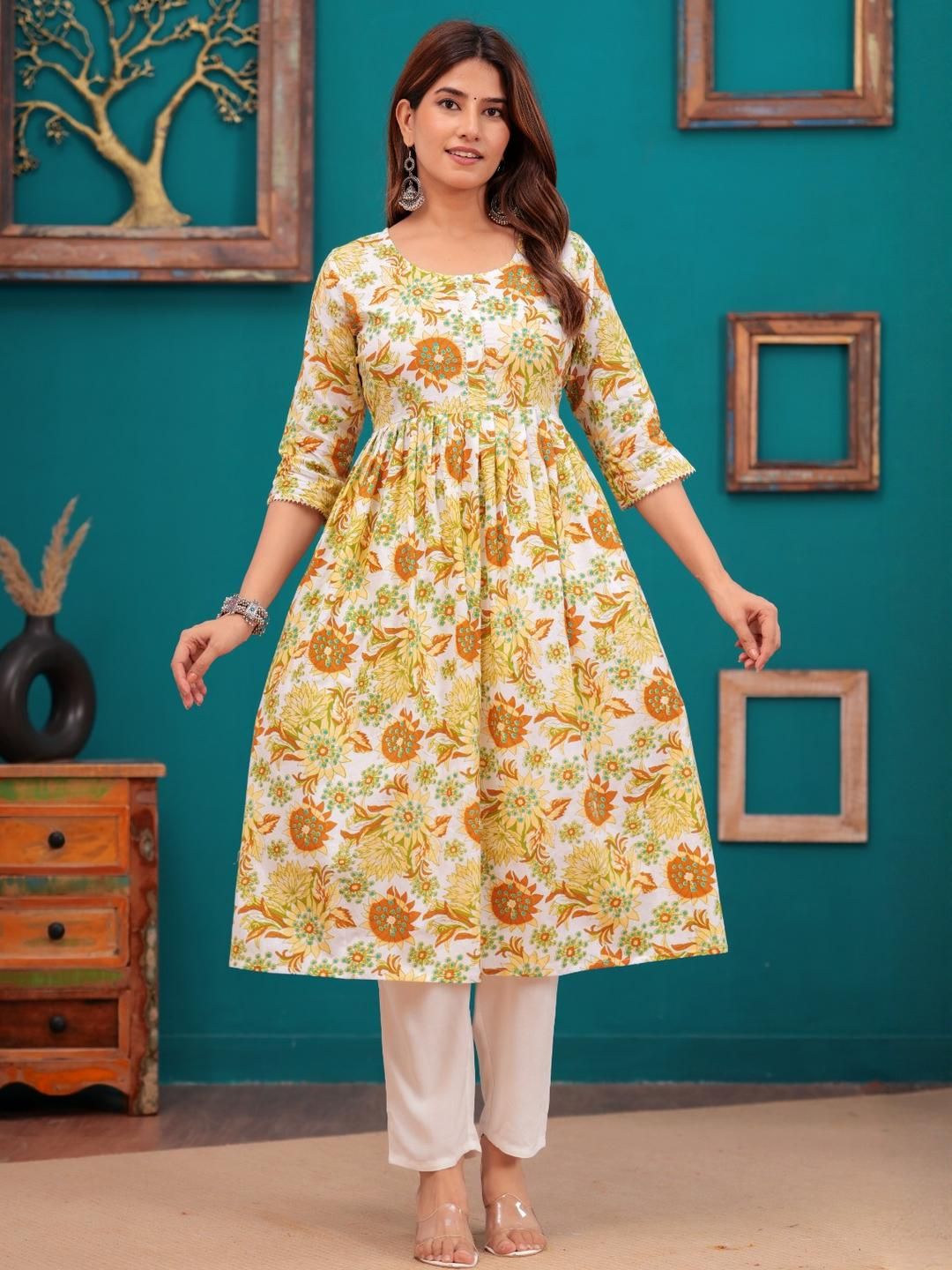 ASHISH PRINT Floral Print A-Line Dress-picture-34