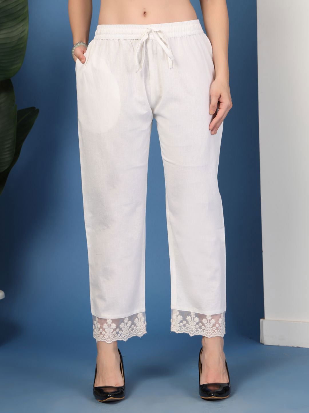 Pistaa Women Solid Mid-Rise Casual Regular Trouser-picture-10