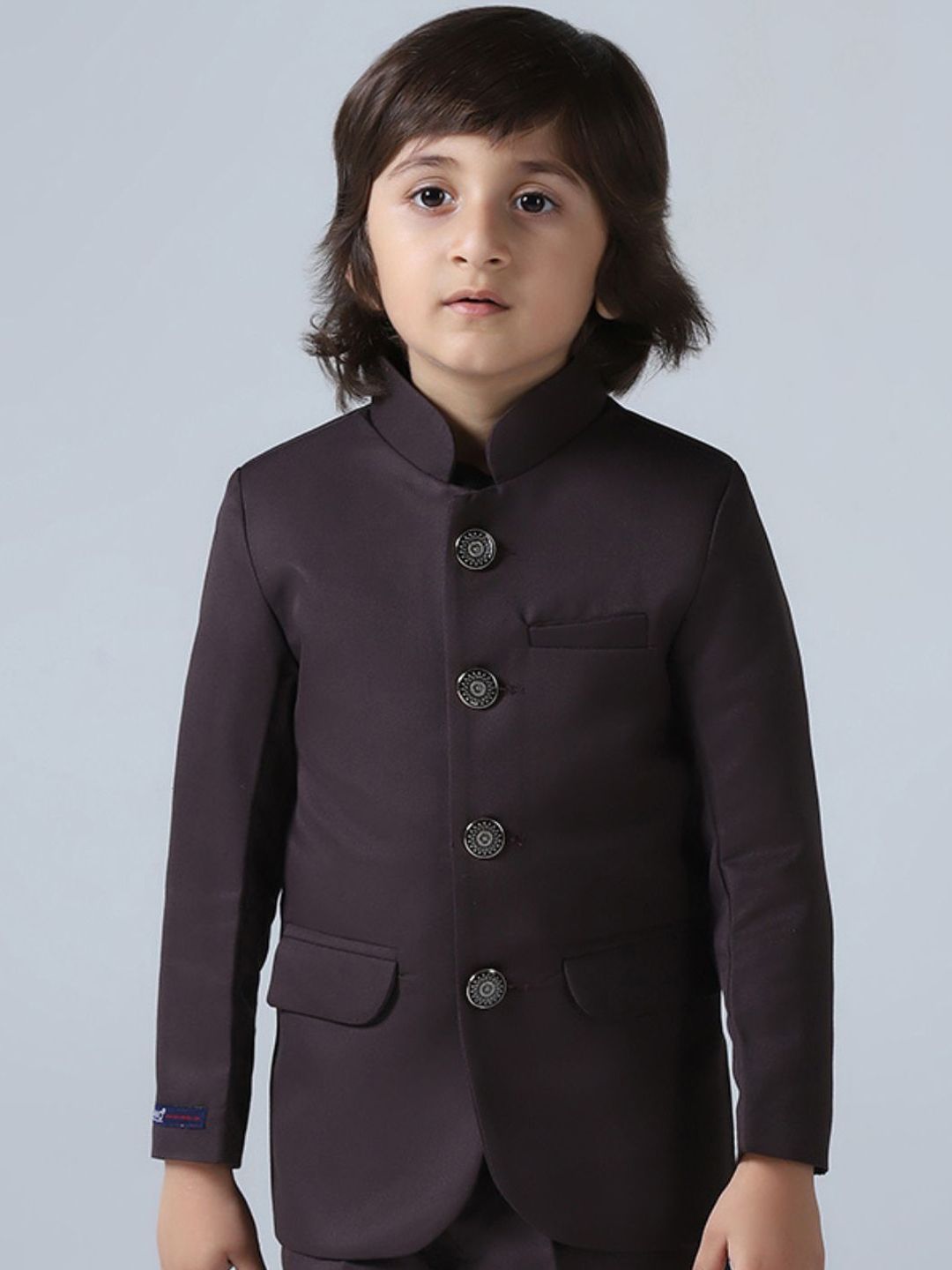 TAHVO Boys Comfort-Fit Bandhgala Party Blazer-picture-25