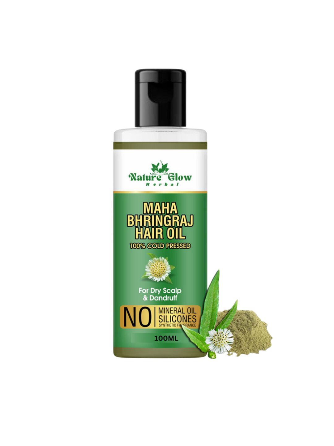 Nature Glow Herbal Maha Bhringraj Hair Oil For Dandruff - 100 ml-picture-16