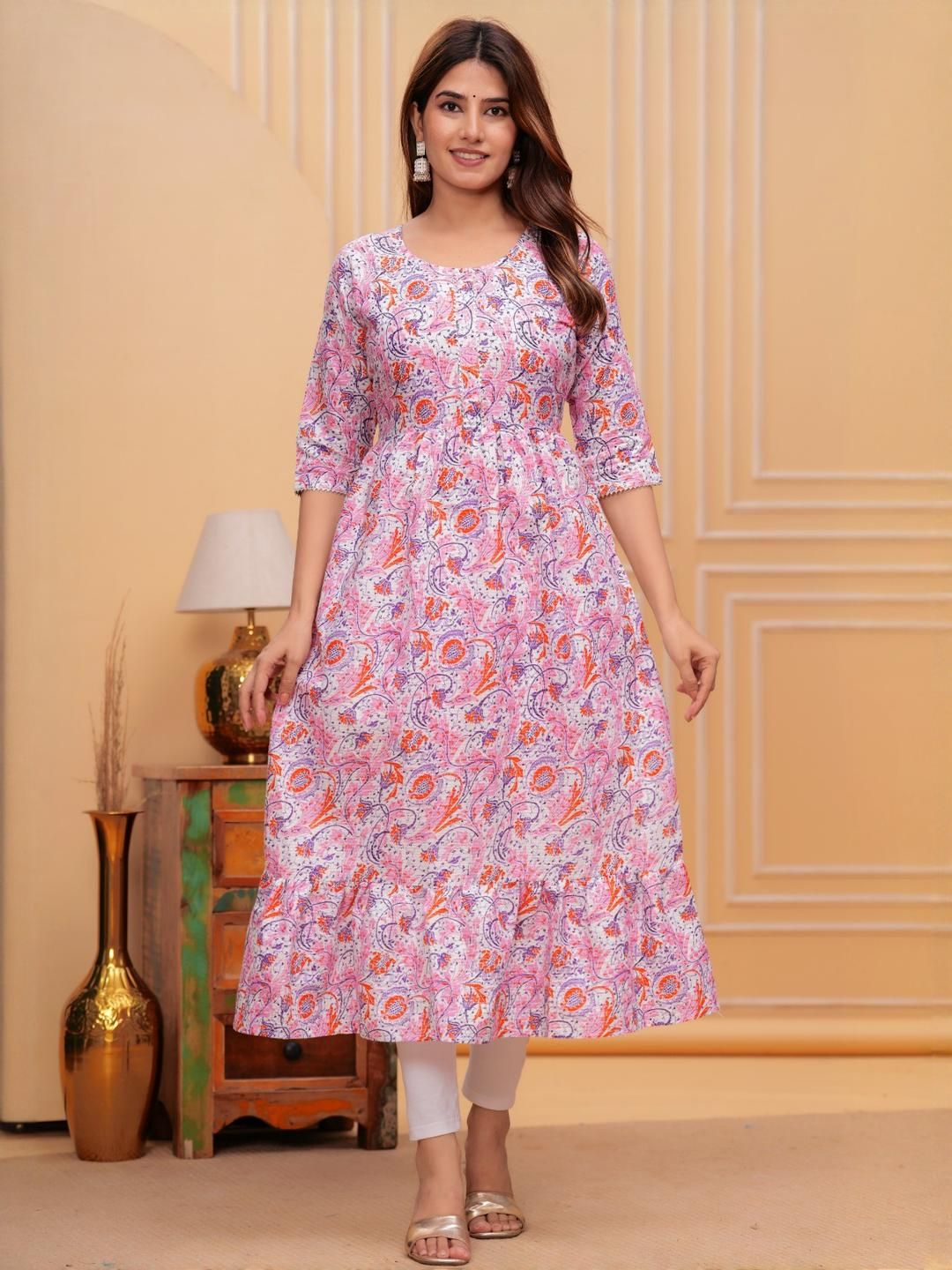 ASHISH PRINT Floral Print A-Line Dress-picture-10