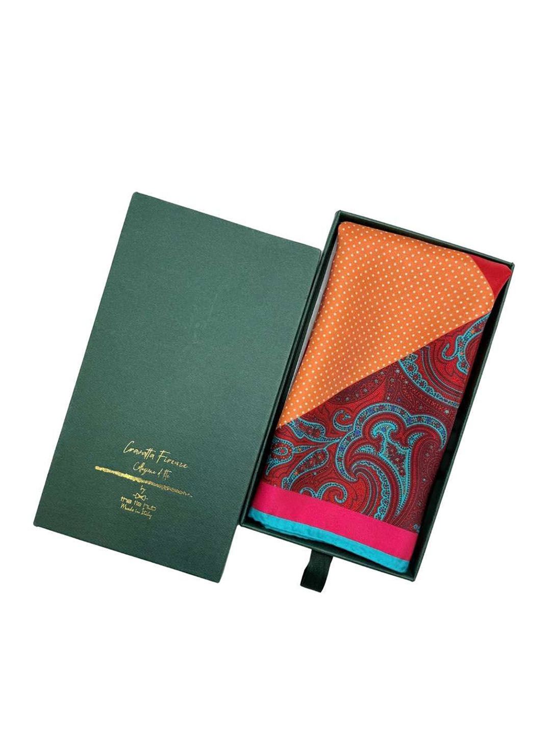 The Tie Hub Ethnic Motifs Printed Silk Pocket Square-picture-23
