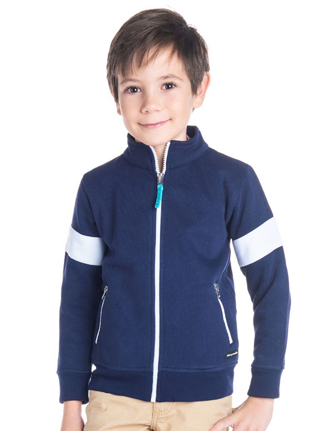 Cherry Crumble Kids Colourblocked Front-Open Sweatshirt-picture-12