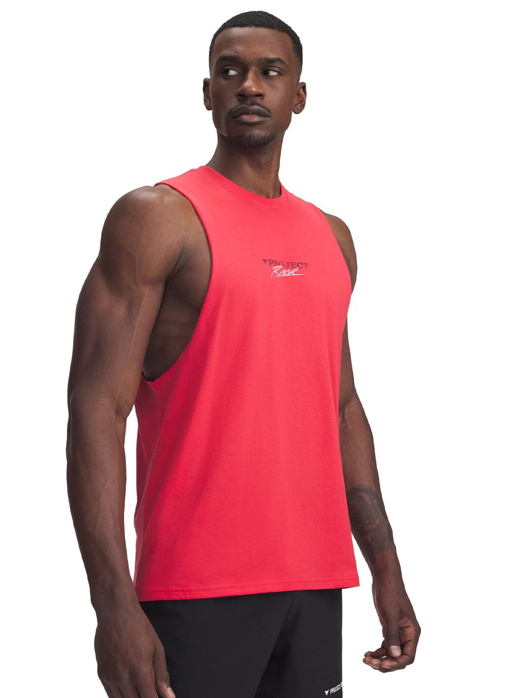 UNDER ARMOUR Cotton Round Neck Tank Vest 1389949-989-Red-picture-19