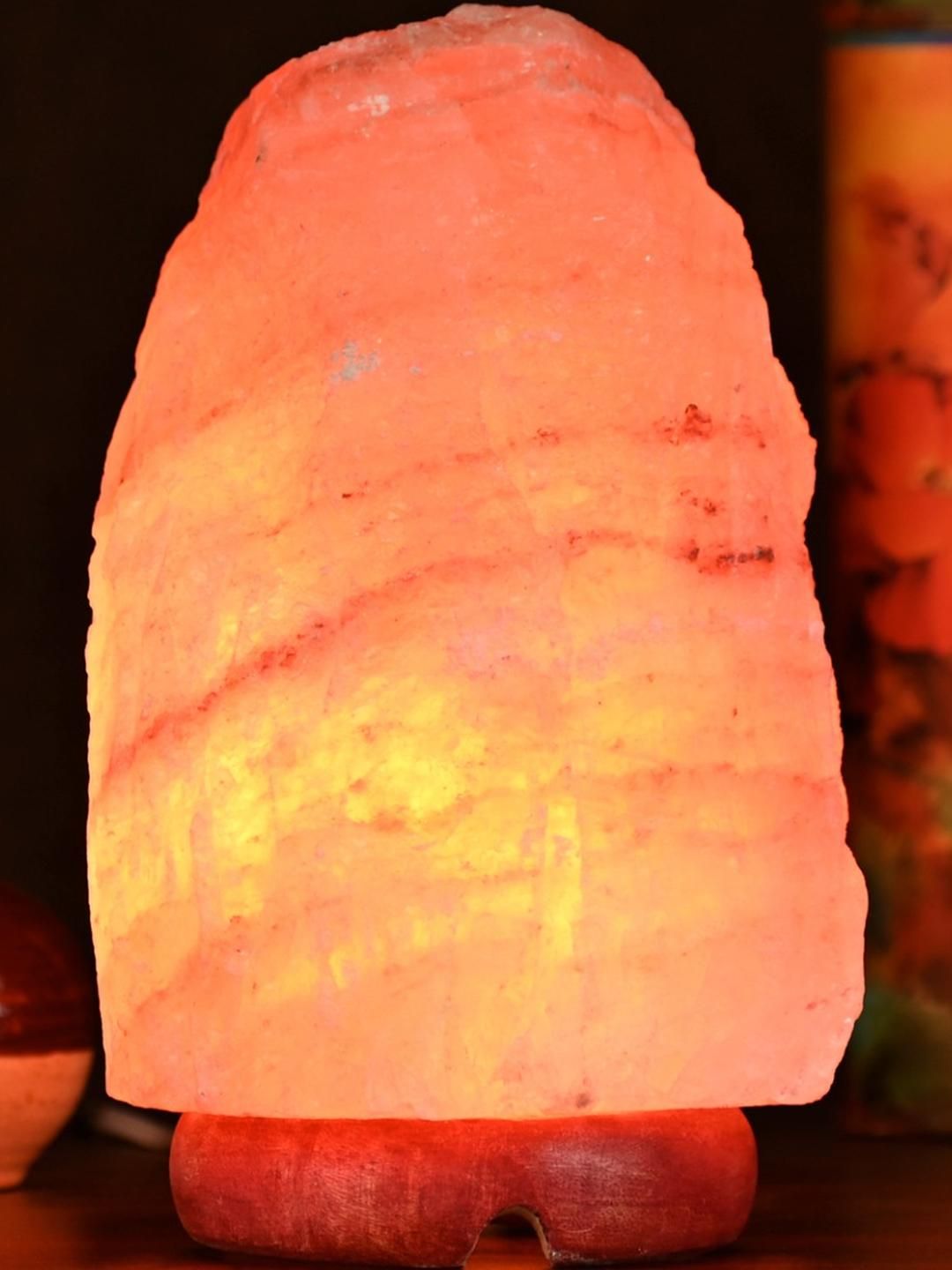 GLOBAL AROMA Pink Wood Contemporary Abstract Shaped Table Lamp-image-14