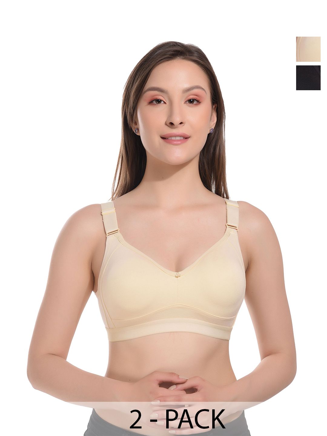 Viral Girl Women Pack Of 2 Full Coverage Cotton T-shirt Bra
