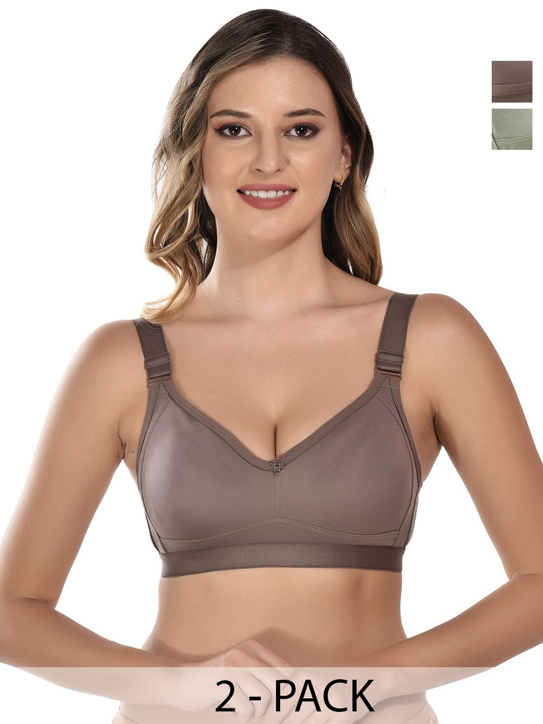 Viral Girl Selection Of 2 Full Coverage T-shirt Bra