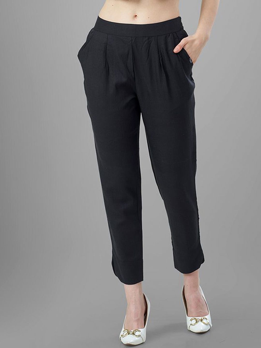 TITTLI Women Mid-Rise Relaxed Straight Fit Trousers-picture-27