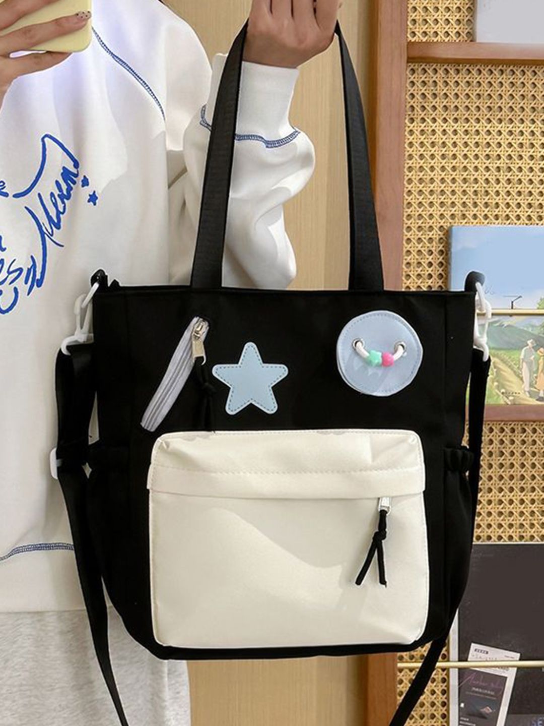 StyleCast x Revolte Colourblocked Bucket Shoulder Bag-picture-15