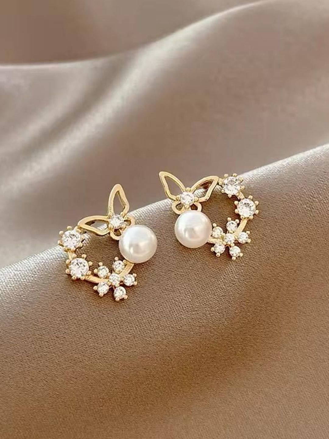 MADDY SPACE Pack Of 2 Contemporary Studs Earrings-picture-29