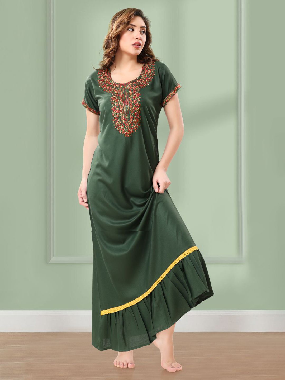 Soulemo Women Embroidered Maxi Nightdress-picture-3