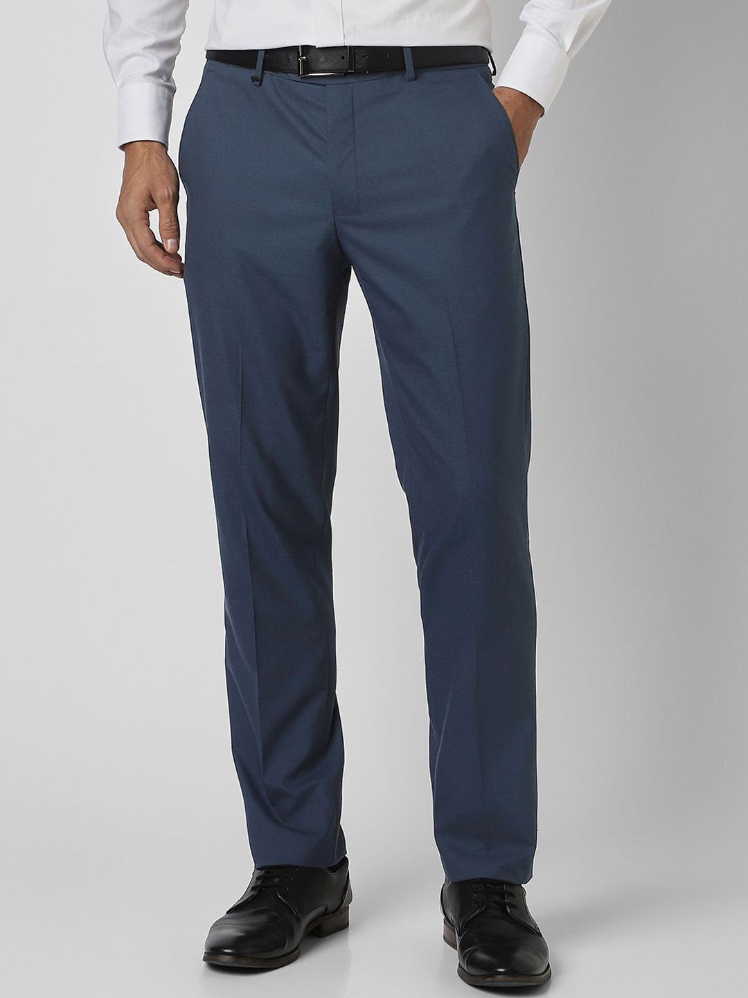 Van Heusen Men Slim Fit Mid-Rise Formal Trousers-picture-21