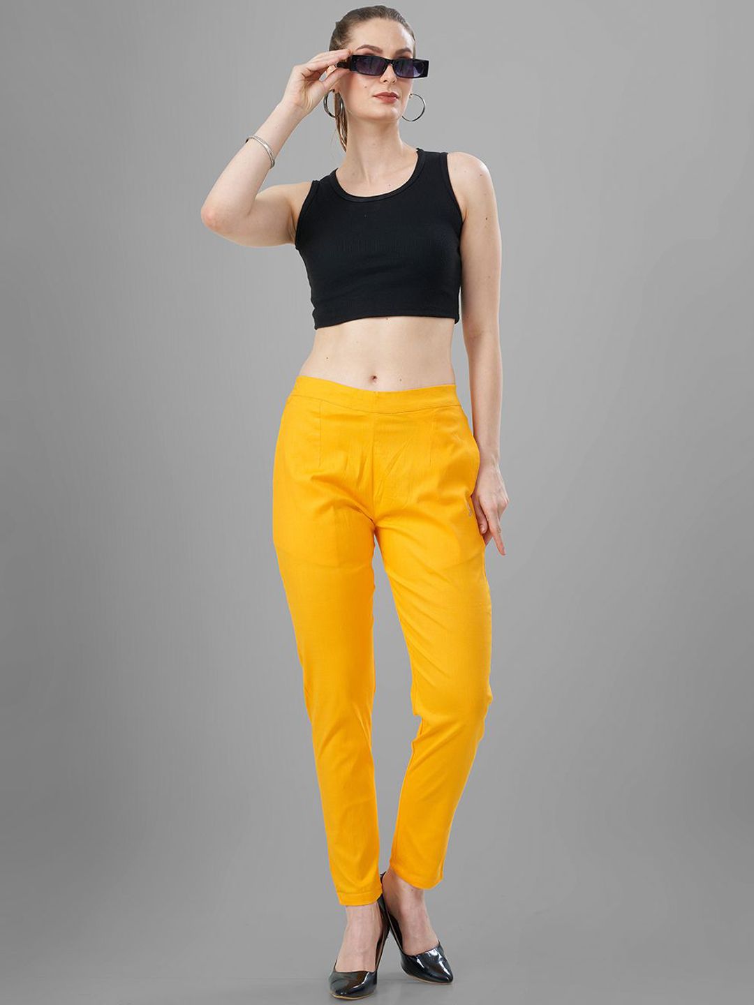 TITTLI Women Solid Relaxed Straight Fit Trousers-picture-35
