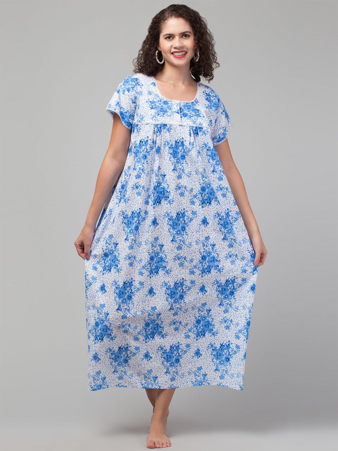 CROWN KING Printed Maxi Nightdress-picture-53