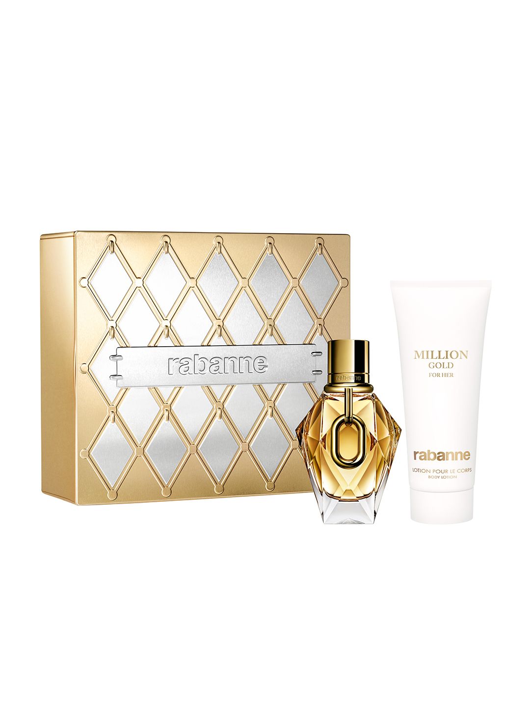 Paco Rabanne Set of 2 Women Million Gold For Her EDP 50ml with Body Lotion 100ml-image-16