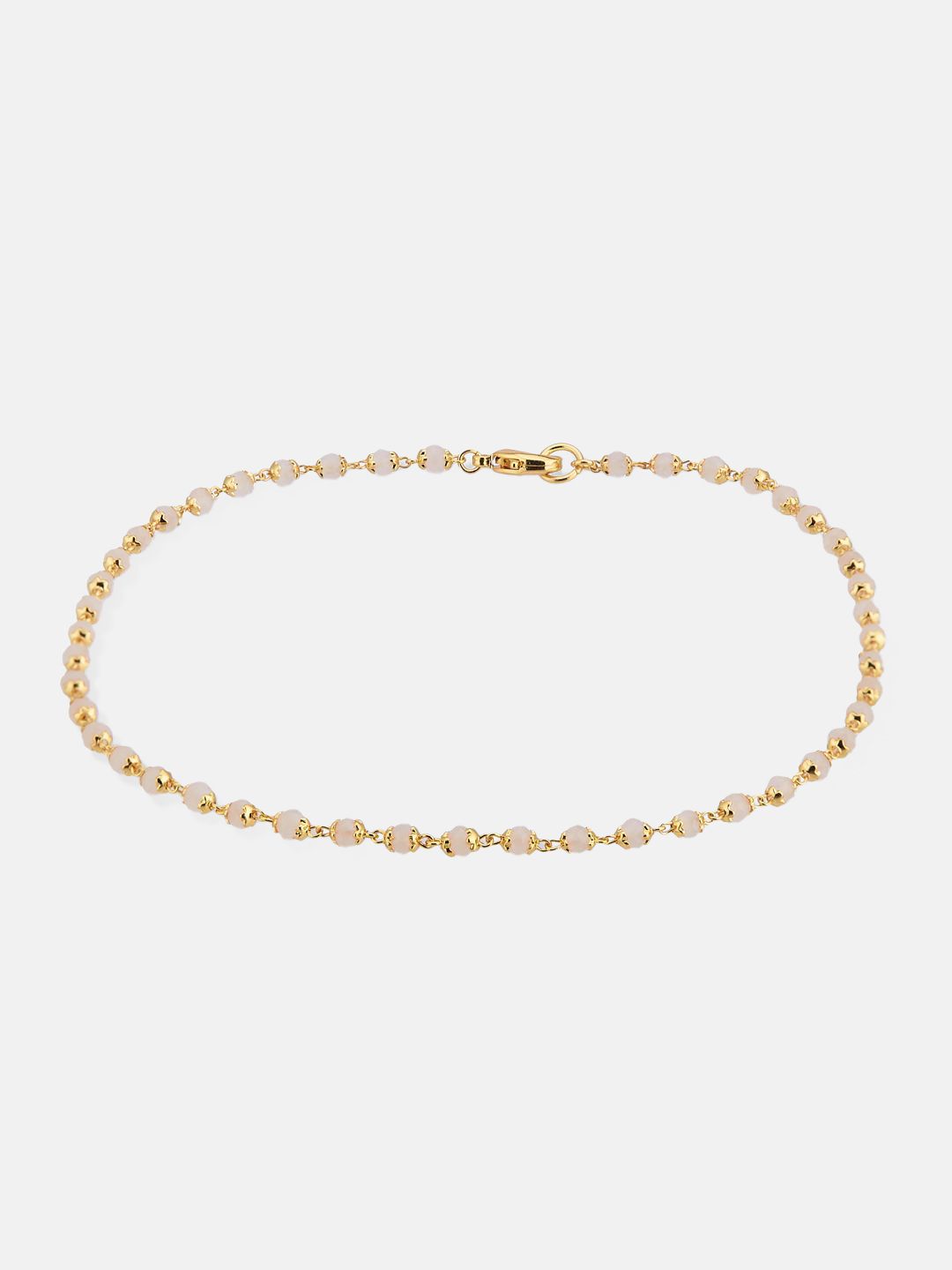 ATIBELLE Set Of 2 Gold-Plated Crystal Studded Anklet