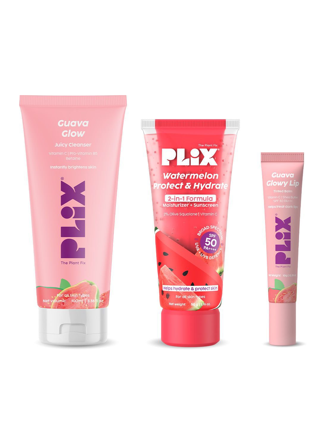 PLIX THE PLANT FIX Guava Cleanser Watermelon Dual Sunscreen & Guava Lip Tinted Balm Combo-image-18