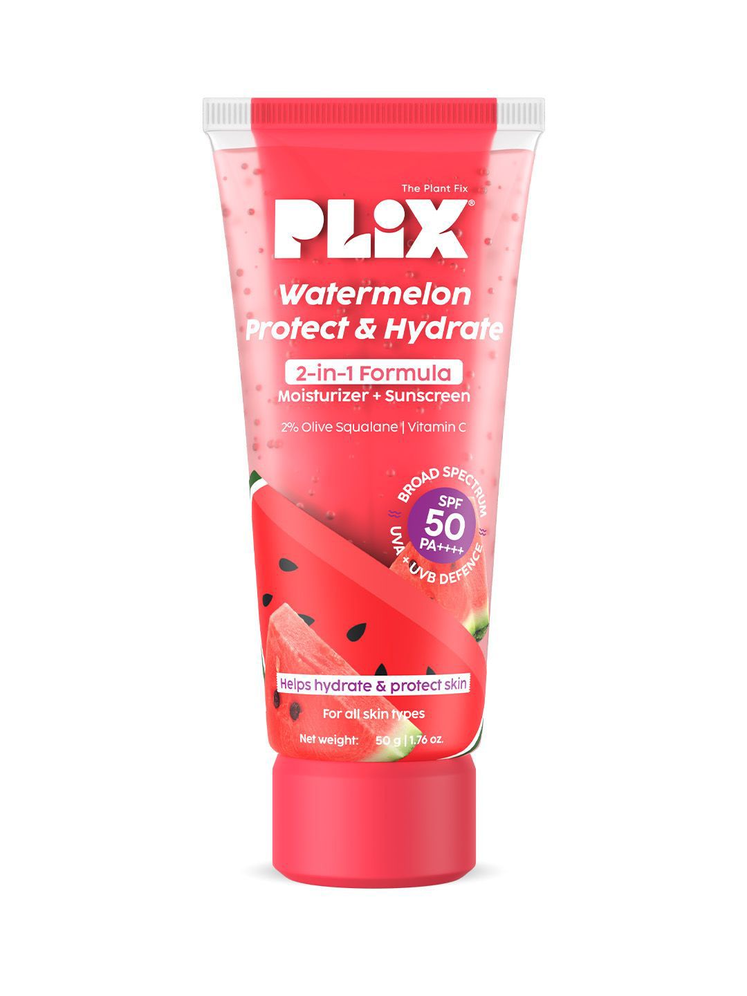 PLIX THE PLANT FIX Watermelon Protect & Hydrate Face Sunscreen- 50 ml
