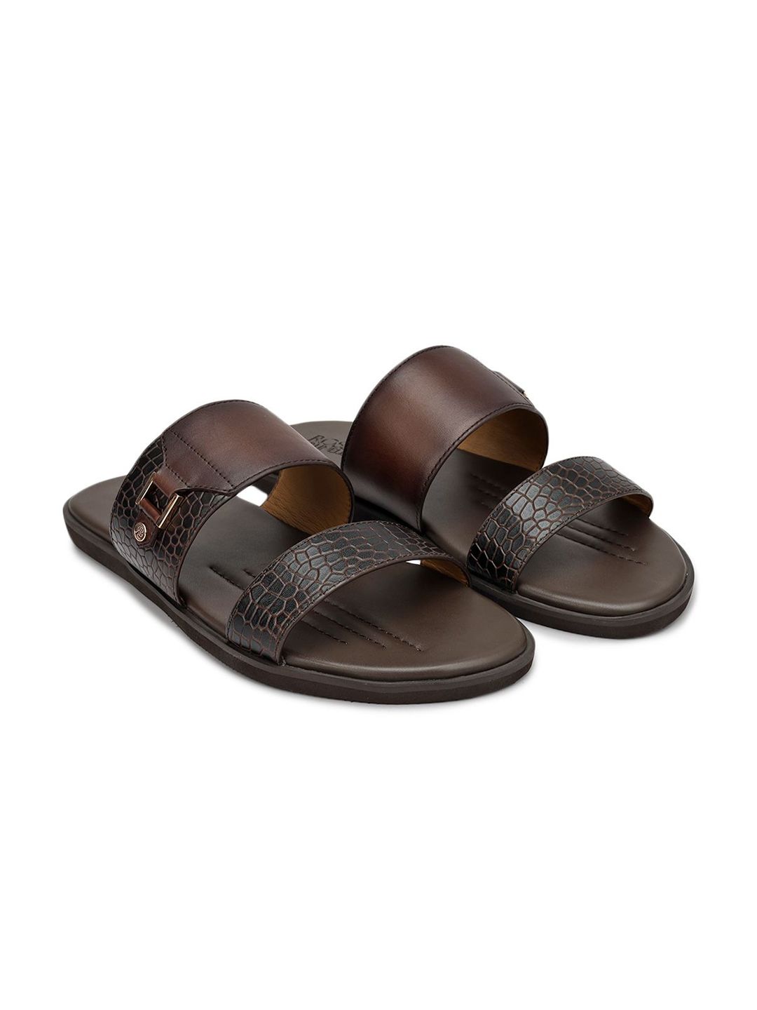 ROSSO BRUNELLO Men Slip-On Comfort Leather Sandals-image-21