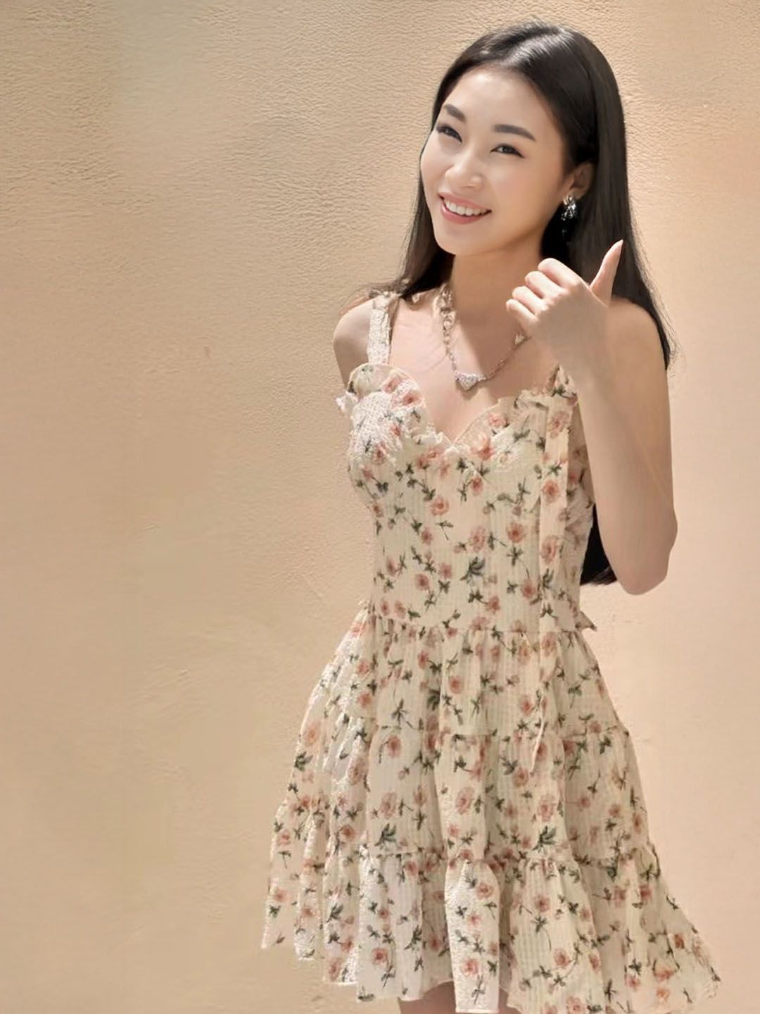 StyleCast Women Floral Printed Shoulder Straps A-Line Mini Dress-picture-23