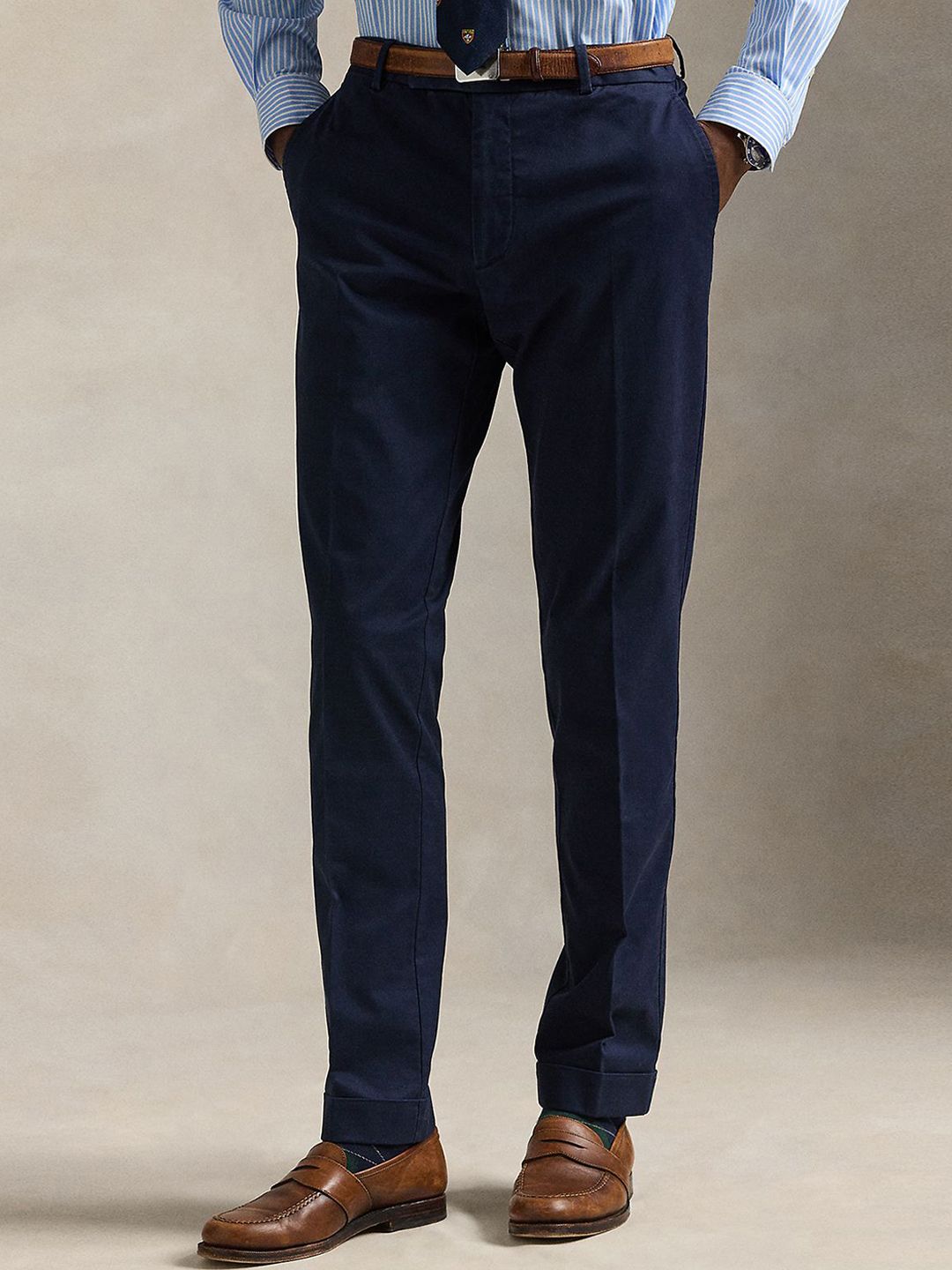 Polo Ralph Lauren Men Solid Slim Fit Mid-Rise Casual Formal Trouser-picture-17