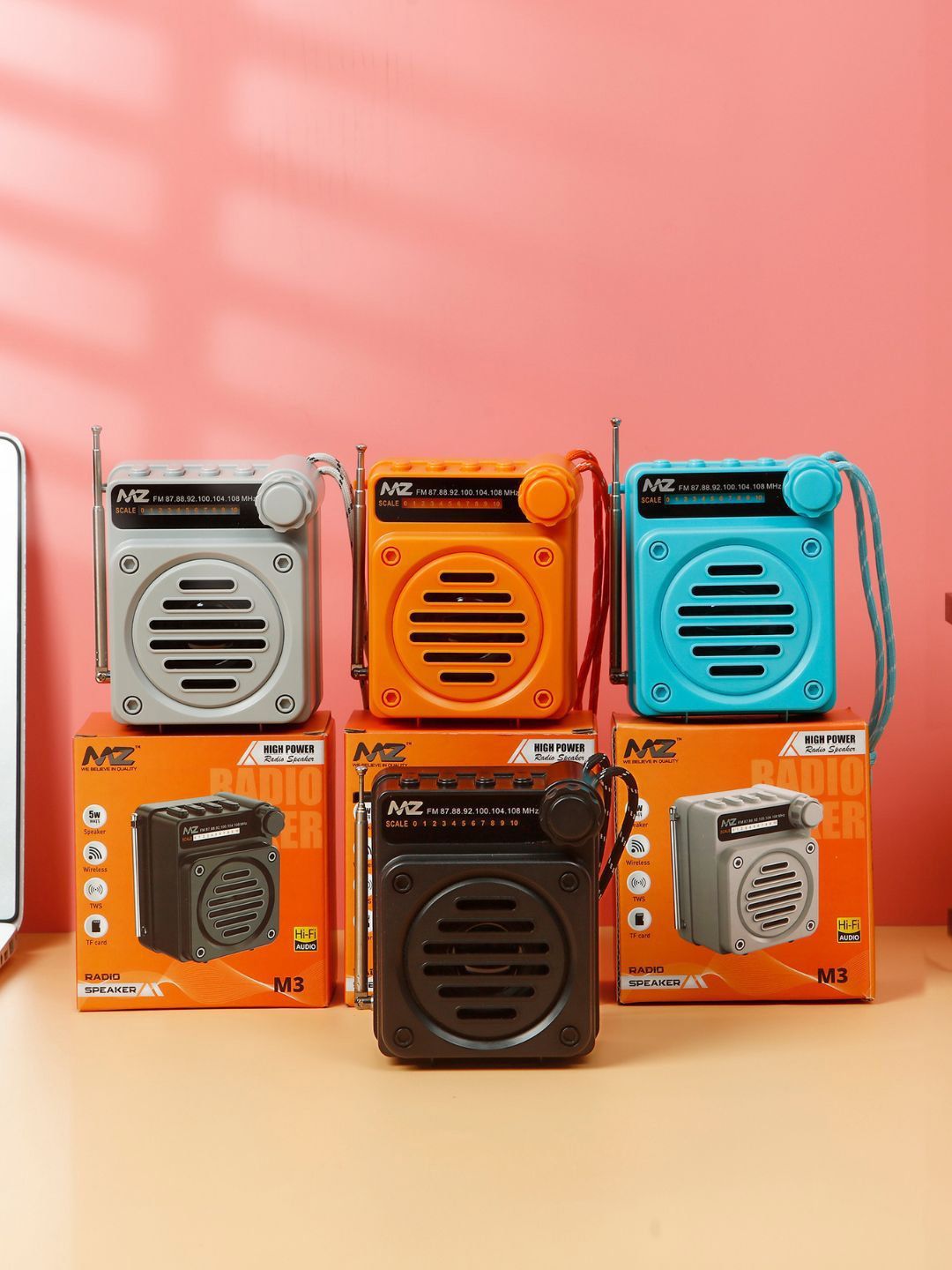 MZ Portable Bluetooth Dynamic Thunder Sound & High Bass Radio Speaker