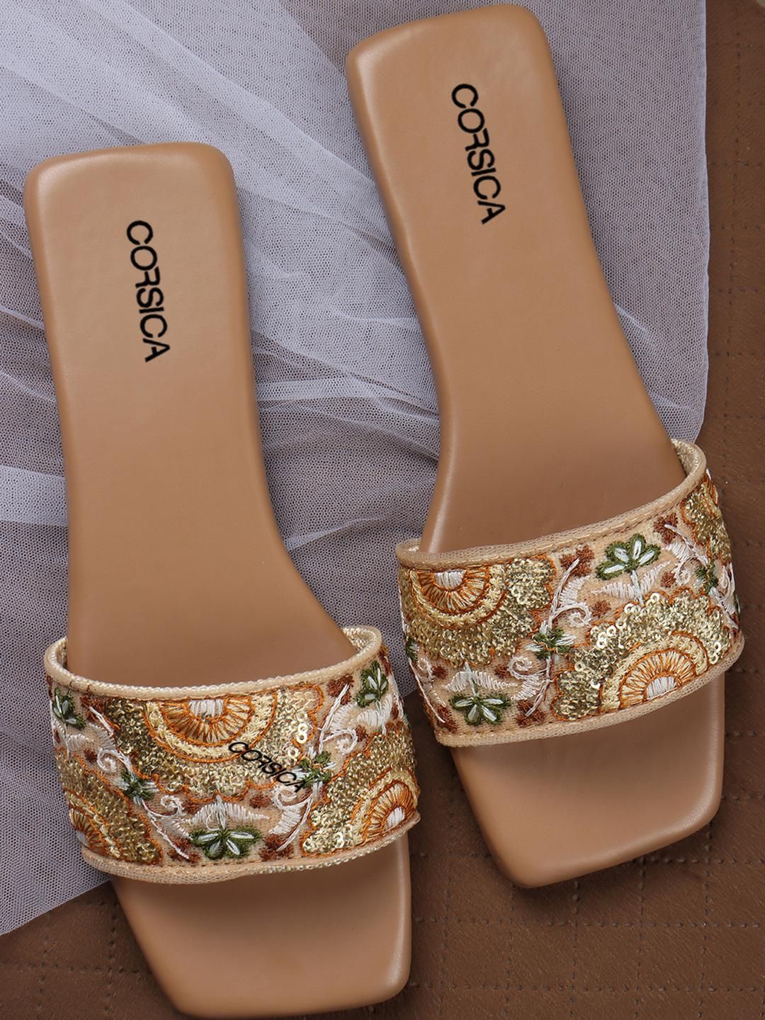 CORSICA Women Embellished Ethnic Open Toe Flats-picture-29