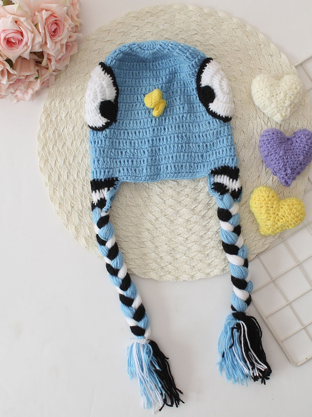 Woonie Kids Self Design Beanie Cap-picture-18