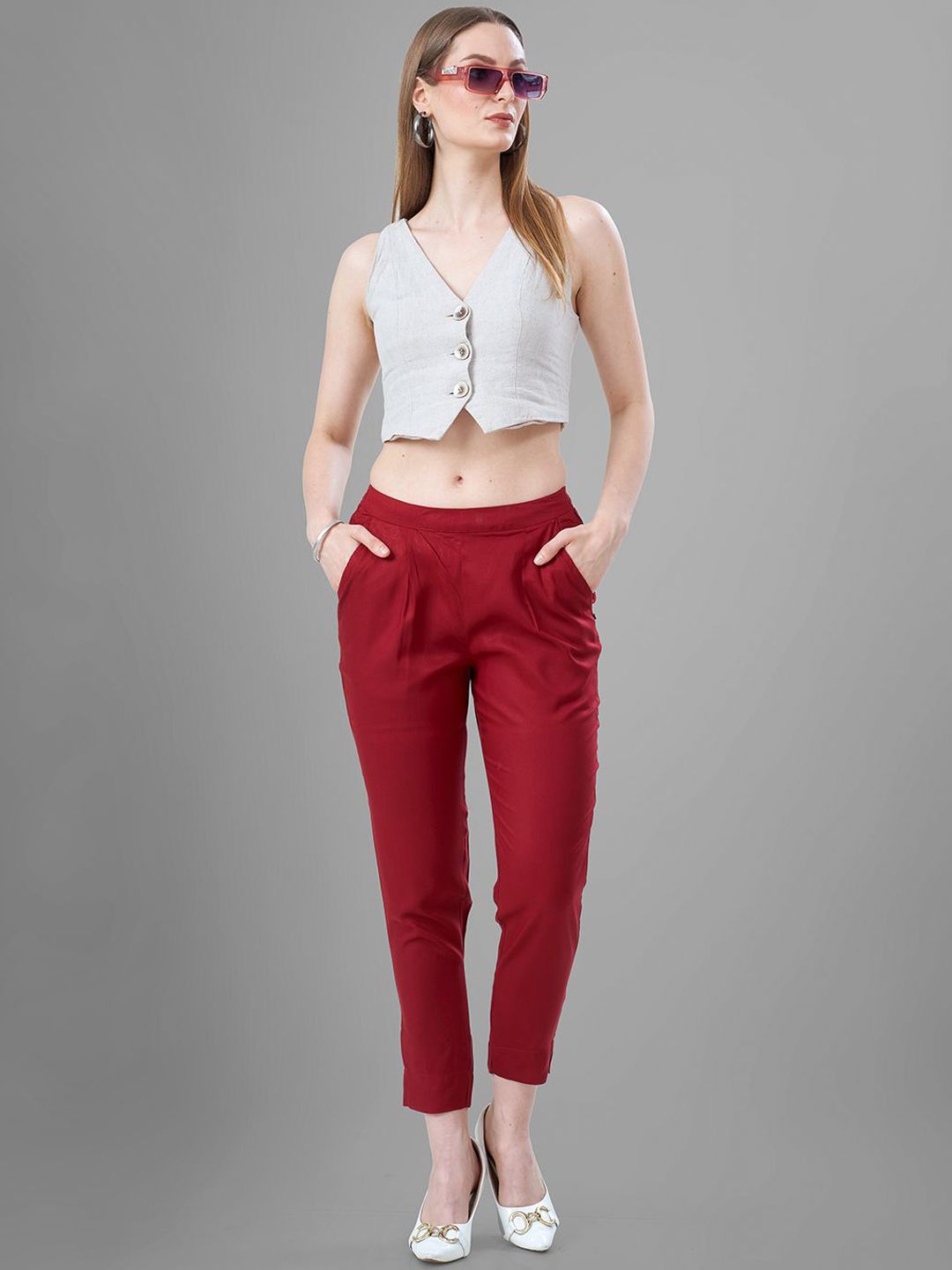 TITTLI Women Relaxed Straight Fit Trousers-picture-49